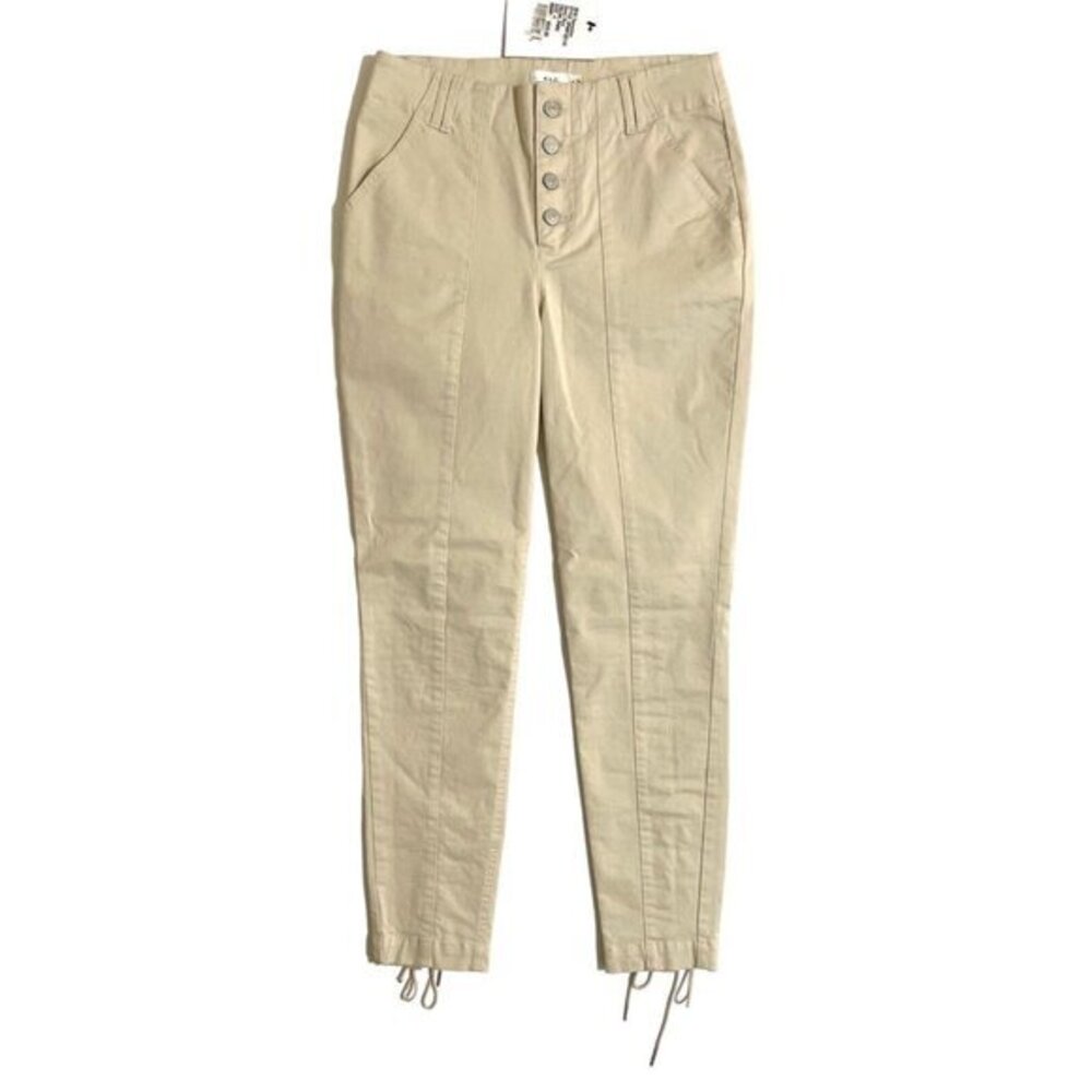 A.L.C. Pants Owen Lace-Up Ankle Pants Exposed Button Fly High Rise Sz 4 NWT